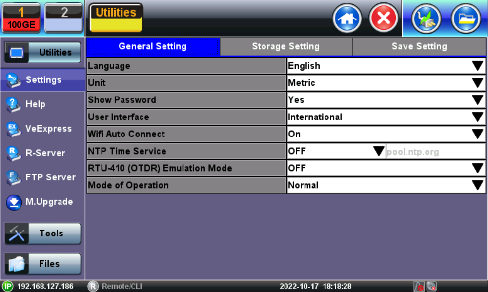 Global Settings